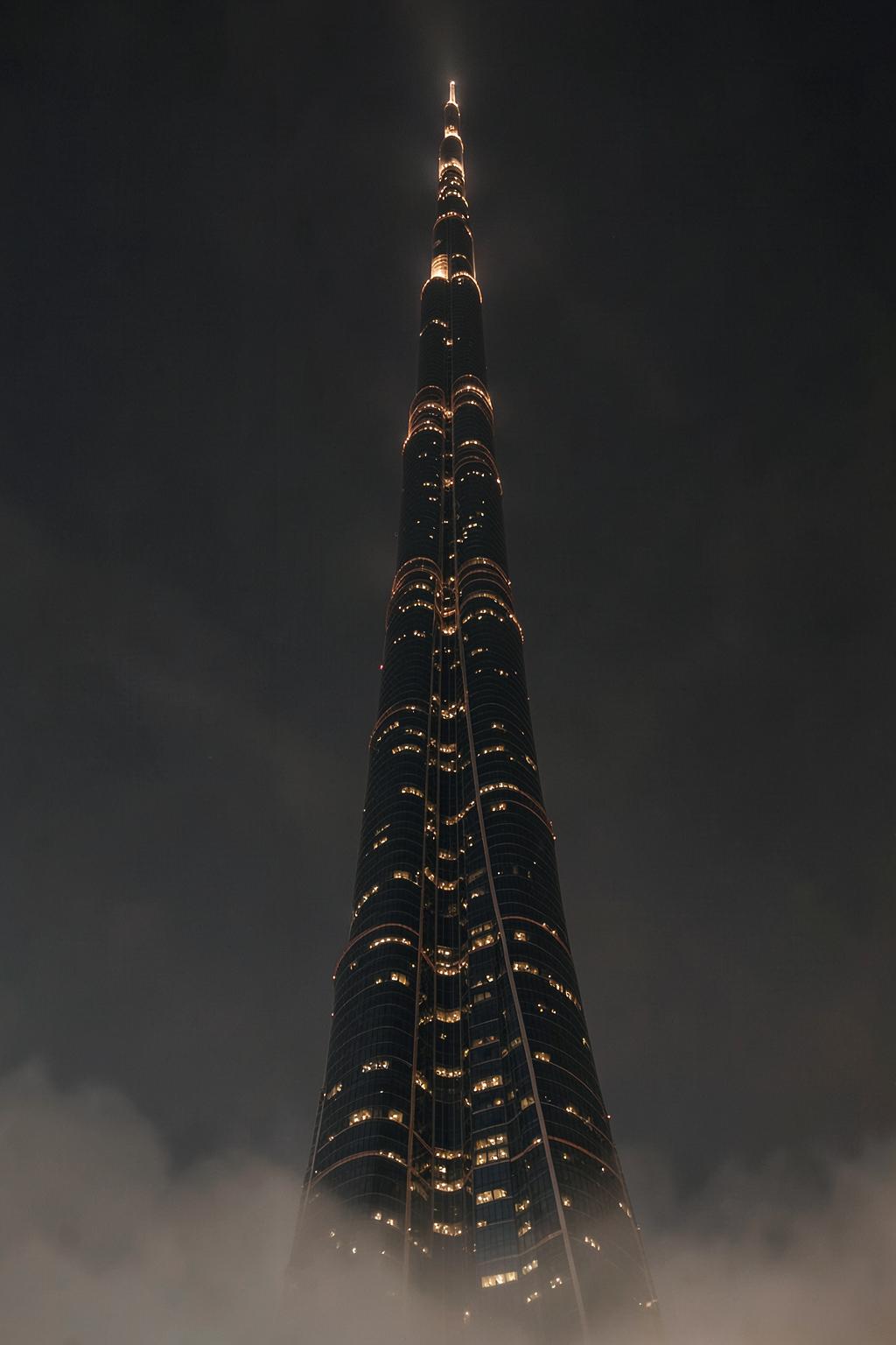 Абстрактная башня BURJ из шести архитектурных уровней